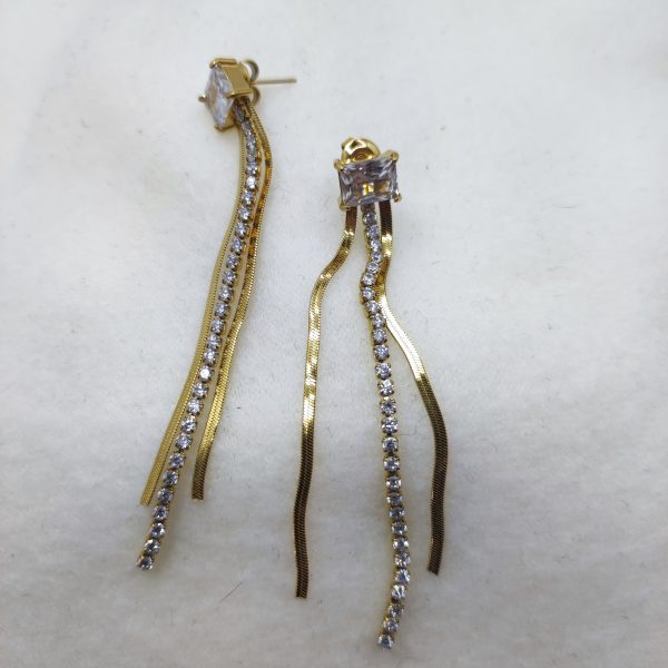 Boucles d'oreilles en acier inoxydable longues