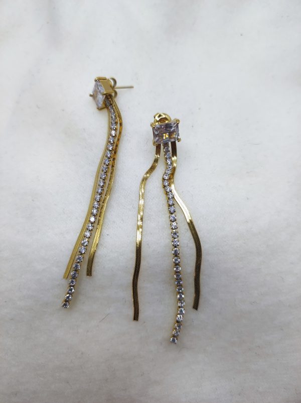 Boucles d'oreilles en acier inoxydable longues