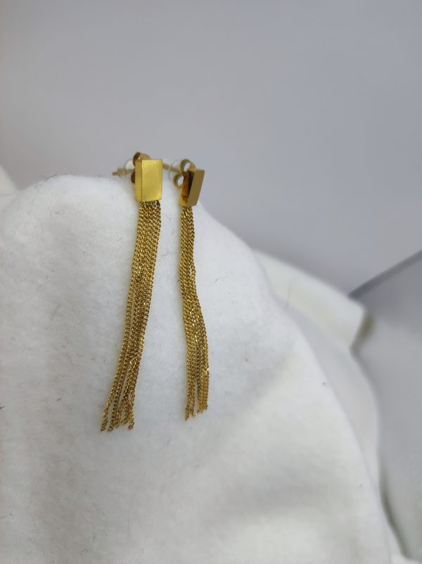 Boucles d'oreilles en acier inoxydable filaments