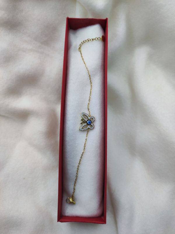Bracelet en acier inoxydable papillon