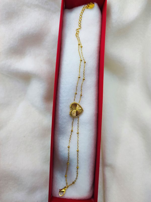 Bracelet en acier inoxydable coeur