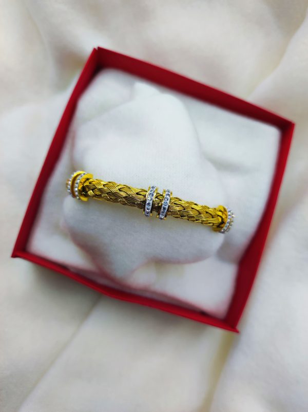 Bracelet en acier inoxydable avec strass