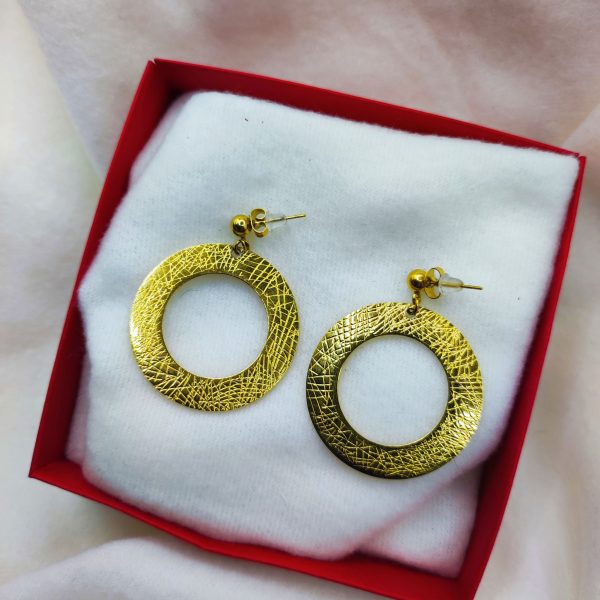 Boucles d'oreilles en acier inoxydable doré
