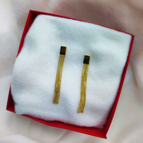 Boucles d'oreilles en acier inoxydable tombante