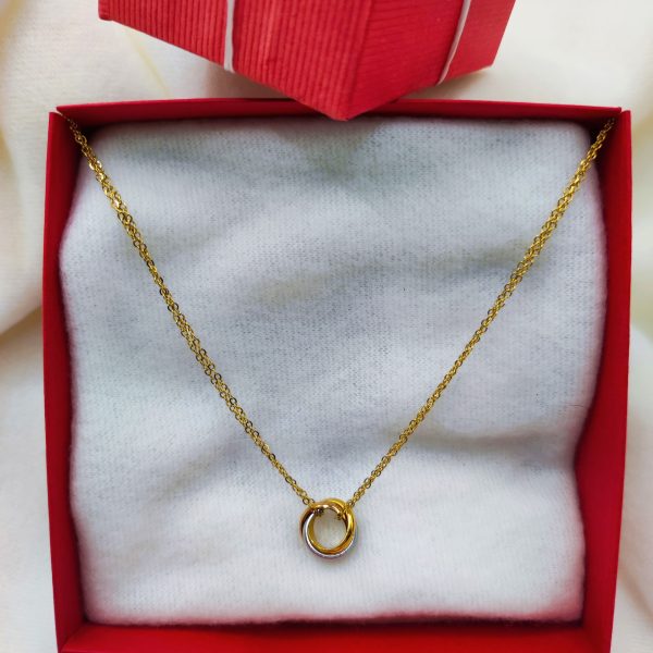 Collier en acier inoxydable avec trois anneaux