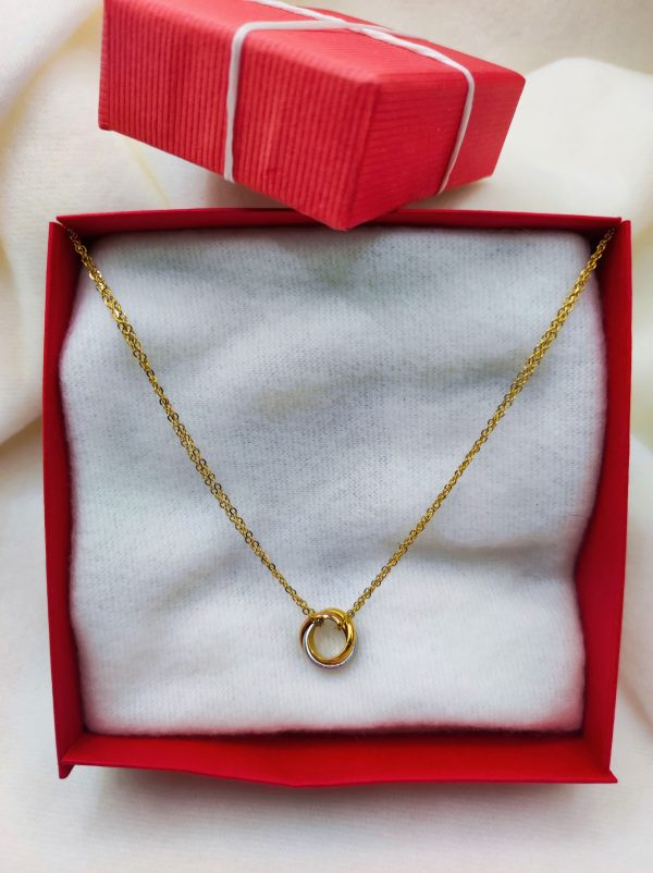 Collier en acier inoxydable avec trois anneaux